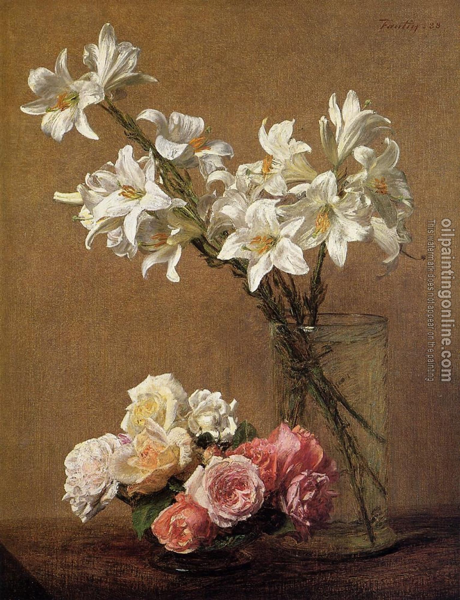 Fantin-Latour, Henri - Roses and Lilies